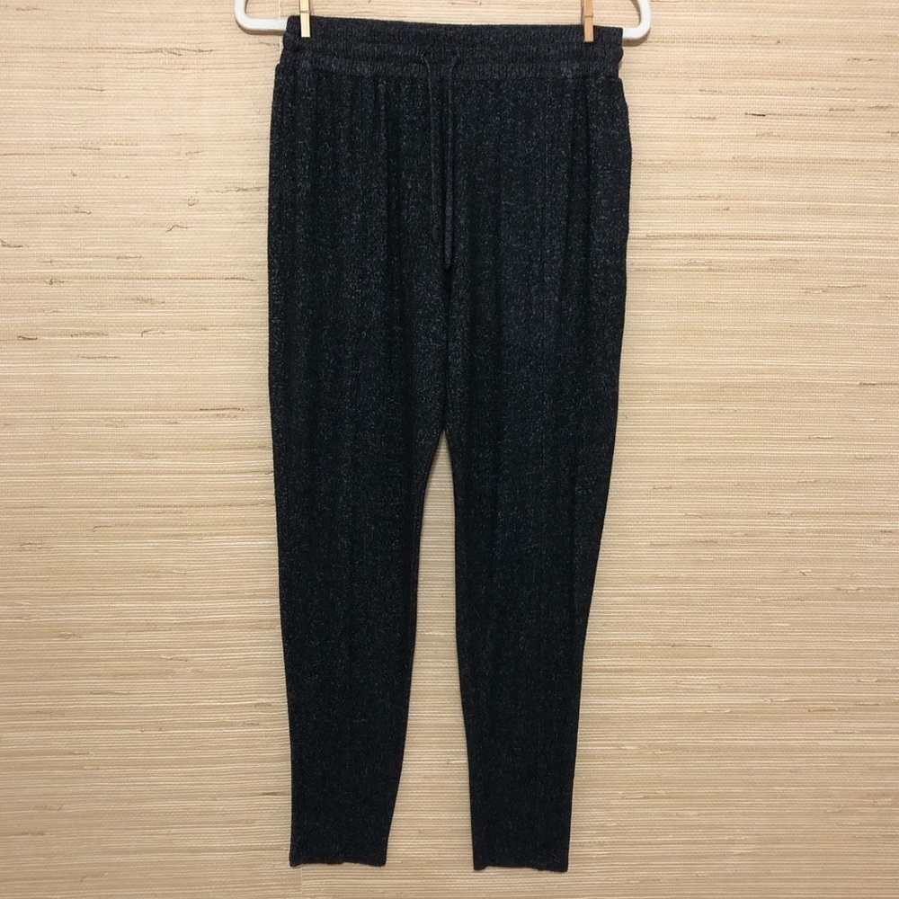 Anthropologie COA Black Heathered Soft Lounge Drawstring Sweat Pants Size Small